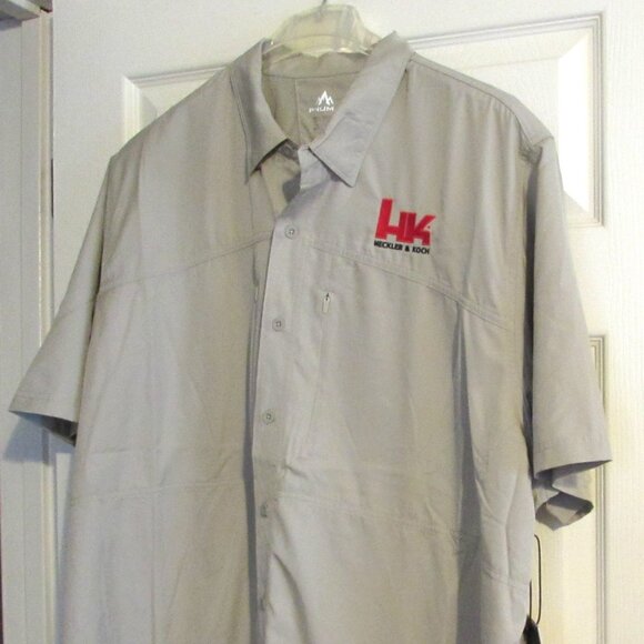 NWT PNUMA HECKLER & KOCH Tan Short Sleeve Shooting Shirt Size 3XL - Picture 1 of 5